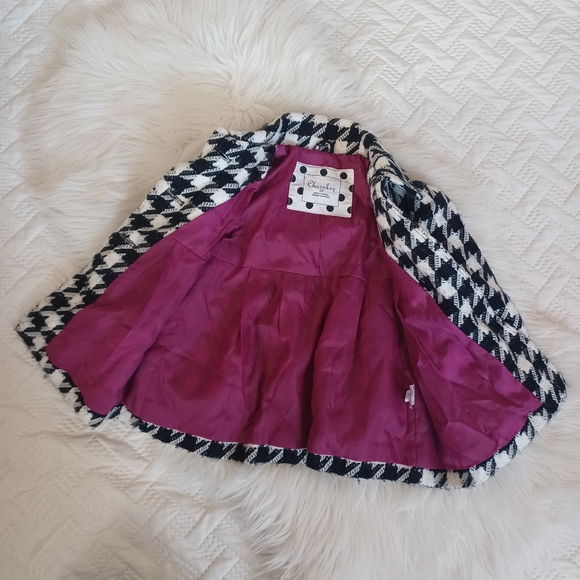 {Cherokee} Hounds Tooth Little Girl Coat - Picture 4 of 6